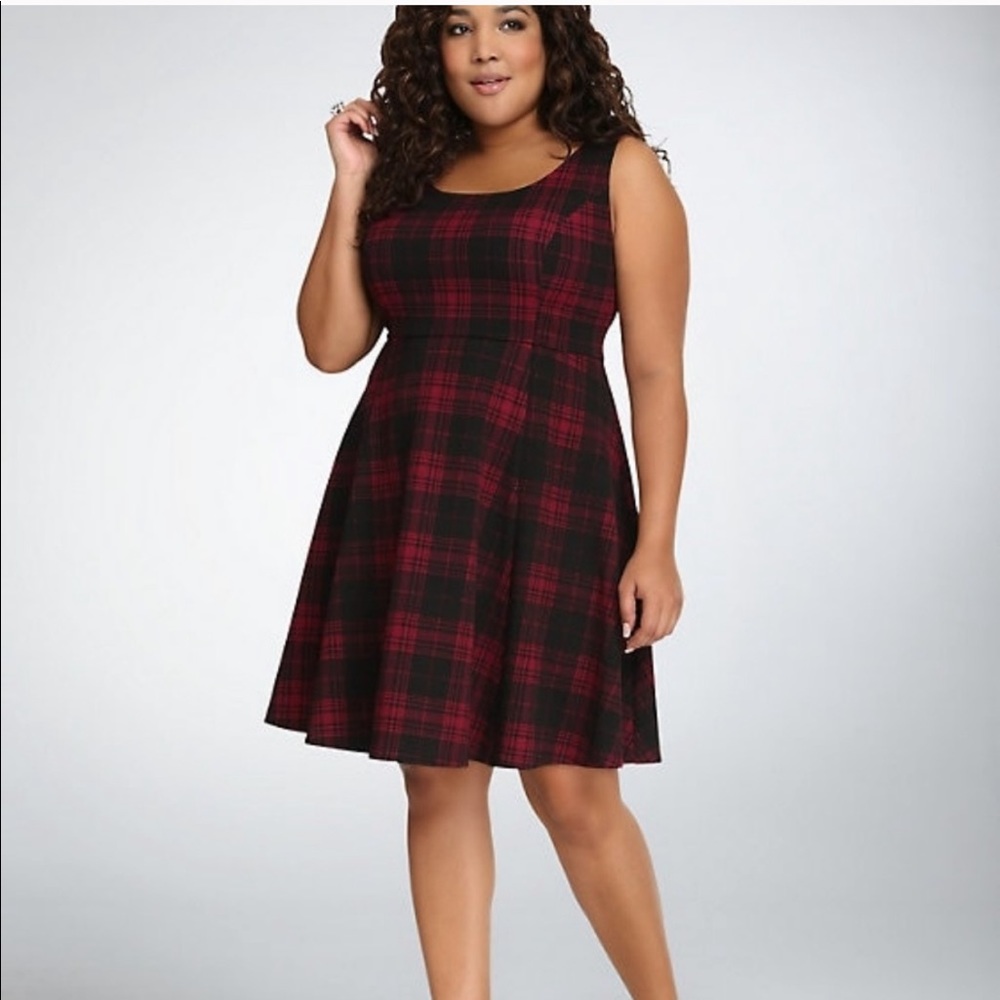 Torrid plaid textured dress plus 22- Torrid sz 2